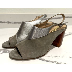 Louise Et Cie Lo-Keall Grey Suede Heels Shoes Size 8.5